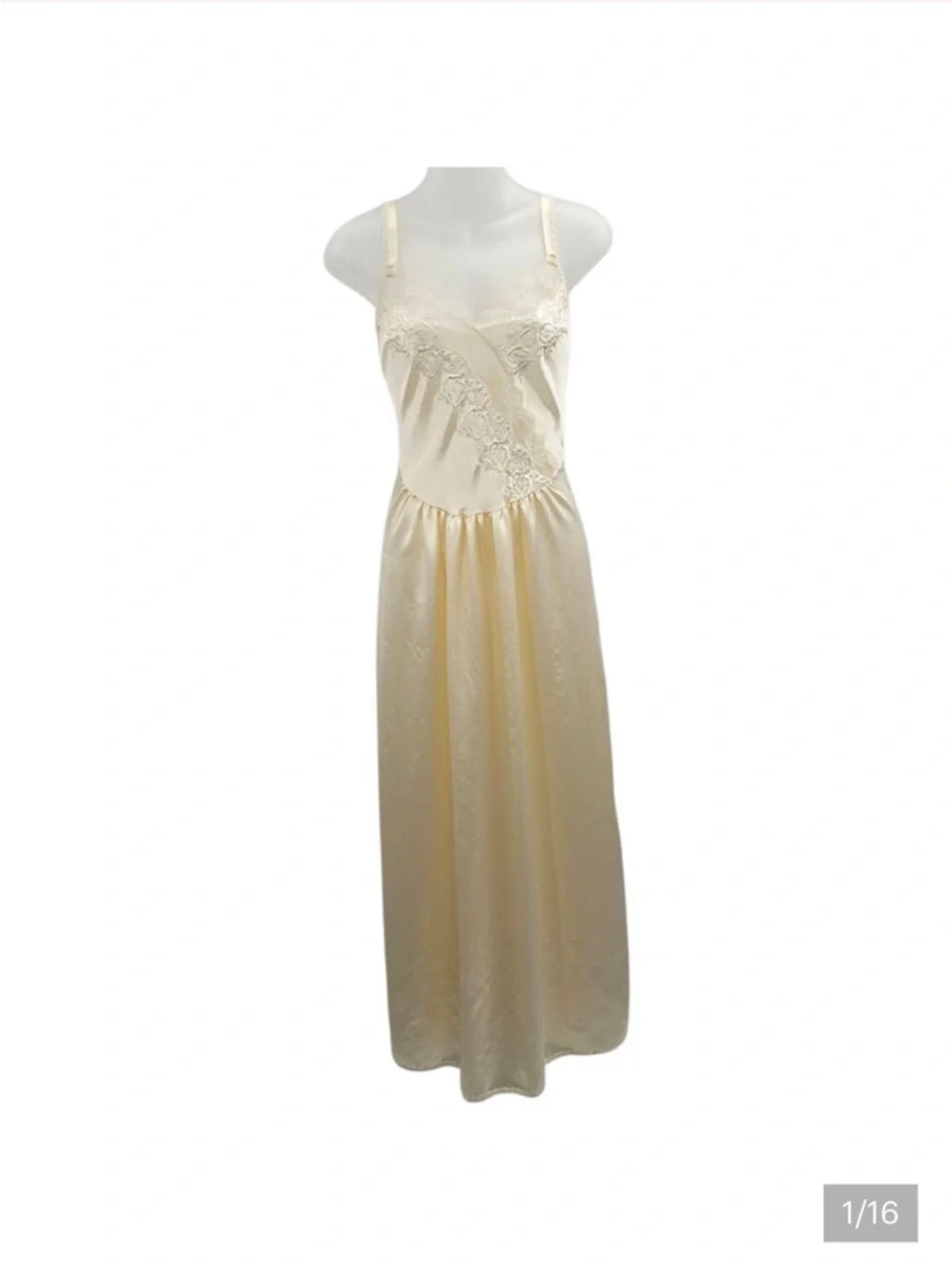 Vintage Miss Dior Full Slip Dress in Ivory - Picture 1 of 9